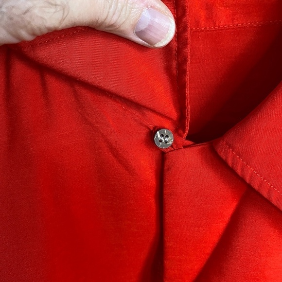 Men's Bright Red Hawaiian Sun Sand‎ Surf Button Up Shirt - Picture 5 of 10